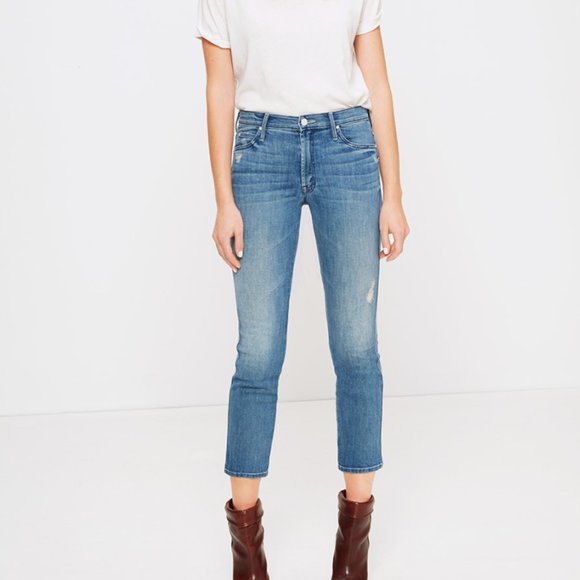 Mother Denim High Waisted Rascal Crop in Graffiti Girl Size 24 - Picture 2 of 9